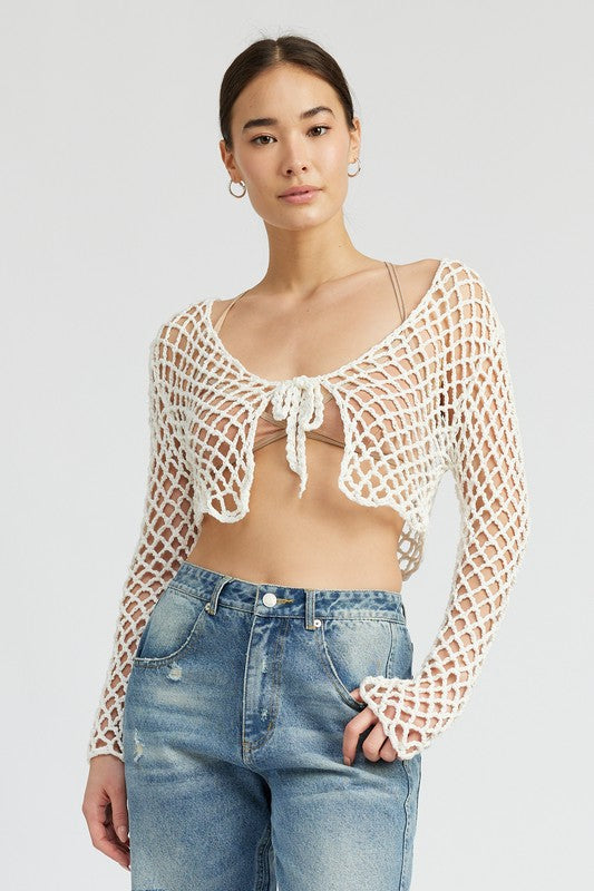Front Tie Crochet Top